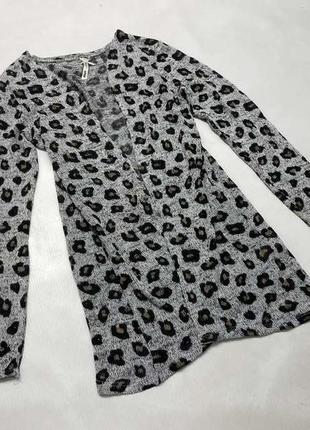 Кофта накидка, леопардовая, детская, max, на 11-12 лет, в хорошем состоянии