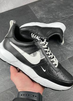 Мужские кожаные кроссовки nike мужественные кожаные кроссовки найк4 фото