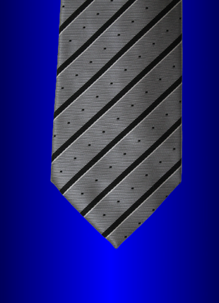 Классический мужской широкий серебристый в черную полоску canada галстук краватка самовяз c&a