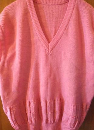 Жіночий рожевий жилет-безрукавка