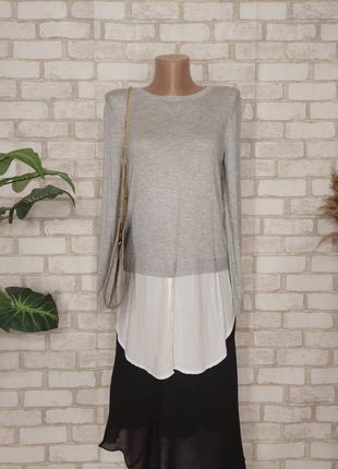 Фірмовий edc джемпер/кофта/реглан у сірому кольорі з білим низом, розмір хс-с