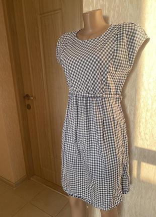 Круте натуральне плаття в клітинку можна для корм яз х мам