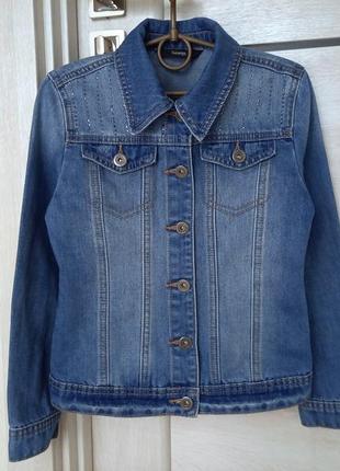 Модна джинсовка джинсівка джинсова куртка курточка джинсовий піджак george для дівчинки 8-9 років 128-134