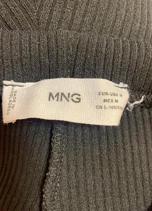 Чорні штани-кльош mango у рубчик 2