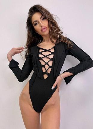 Боди (шнуровка на груди)6 фото