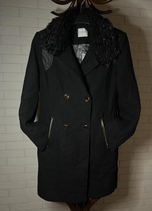 Брендовое guess шерстяное пальто с воротником6 фото