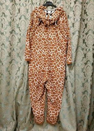 Флісова піжама сліп-кігуру чоловічок для дому для сну з кишенями від george жирафик англія