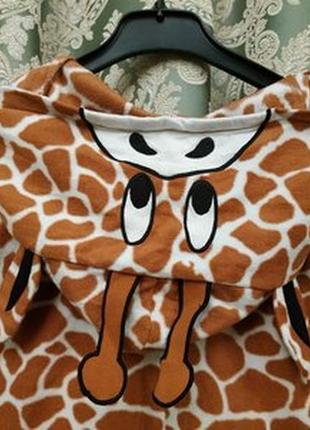 Флисовая пижама слип кигуруми человечек для дома для сна с карманами от george жирафик англия6 фото