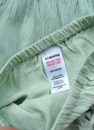 Набір блуза тунічка і блумери трусики 0-3 місяці4 фото