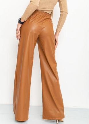 Стильні брюки штани широкі актуальні повсякденні для стильної кожа зам кольори поспіши - l m s xs 42