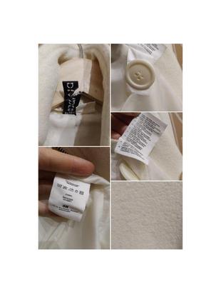 Женское белое пальто divided  размер s,m9 фото