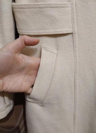 Женское белое пальто divided  размер s,m4 фото