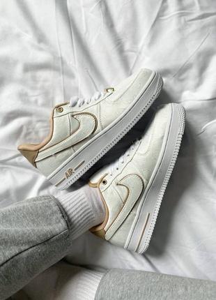 Кроссовки nike air force jeans "07 lx white/bio beige"