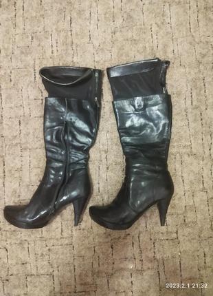 Сапоги кожаные натуральные. meniani