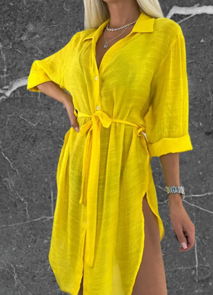 Женская туника, рубашка для пляжа с поясом z.five 5 цветов  020мш