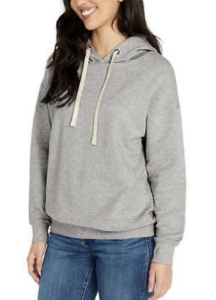 Новый женский свитер свитшот худи на флиссе серый светлый buffalo david bitton women's super soft hoodie color gray size s оригинал