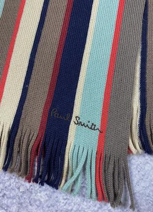 Акриловий кольоровий шарф paul smith4 фото