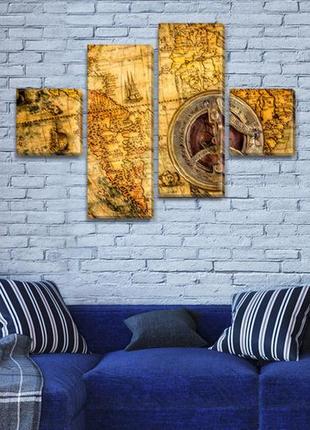Картины модульные на пвх ткани, 70x110 см, 25x25-2/65х25-2
