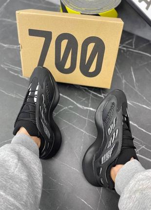 Нереальные мужские кроссовки adidas yeezy boost 700 v3 alvah чёрные2 фото