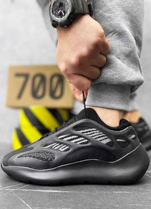 Нереальные мужские кроссовки adidas yeezy boost 700 v3 alvah чёрные