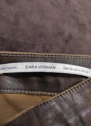 Джинси zara з екошкіри5 фото