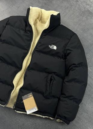 Двухсторонняя куртка-пуховик tnf премиум качества.