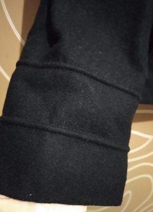 Черное укороченное женское пальто косуха от marks& spencer2 фото