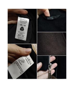 Черное укороченное женское пальто косуха от marks& spencer8 фото