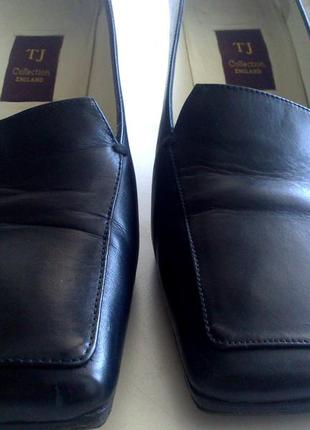 39р. кожаные матовые туфли на широким каблуке tj collection4 фото