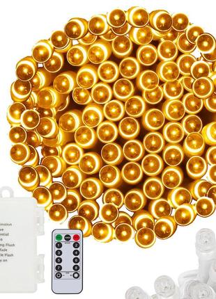 Гирлянда на батарейках springos 10 м 100 led pilot cl4034 warm white5 фото