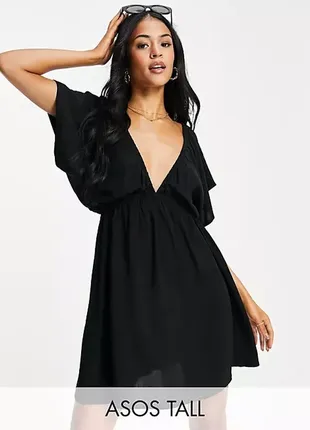 Гарна літня чорна сукня asos desing tall