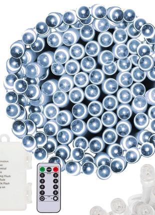 Гирлянда на батарейках springos 10 м 100 led pilot cl4035 cold white7 фото