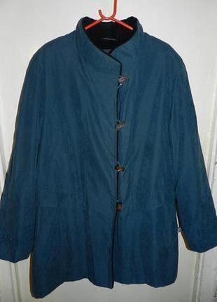 Деми,женственная куртка-трапеция с плюшевой подкладкой,большого размера,claude havrey