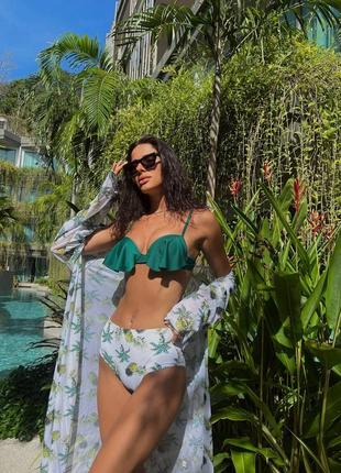 Стильный пляжный комплект: купальник+ туника