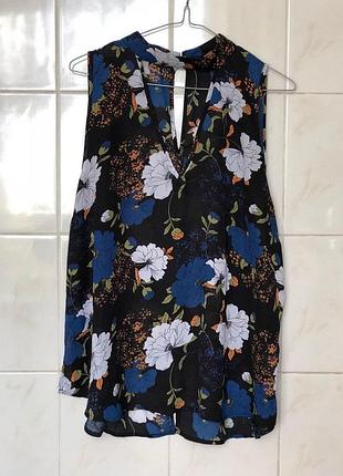 Блуза рубашка в цветочный принт с чекером zara3 фото