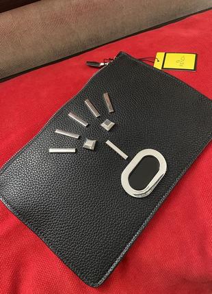 Сумка чорна клатч в стилі ?? фенді ⚜️⚜️fendi?? 4