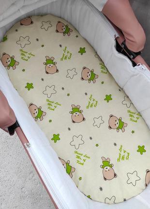 Простирадло на гумці в коляску