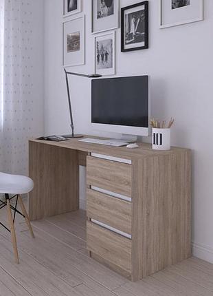 Компьютерный/письменный стол без ручек с ящиками