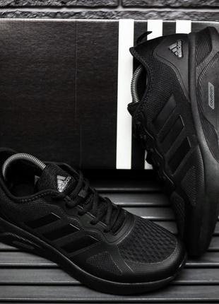 Adidas cloudfoam triple black sale