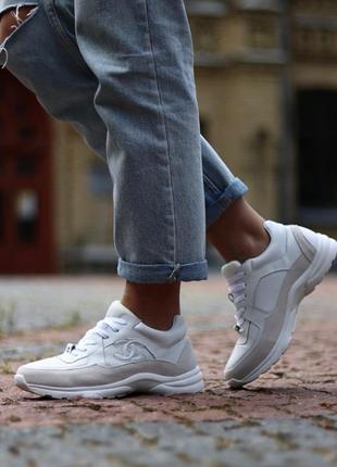 Кроссовки женские  ch*anel sneakers white