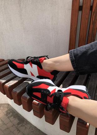 Мужские кроссовки new balance 327 black red white 44