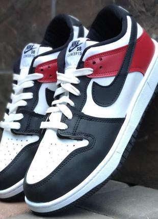 Кросівки найк(nike sb dunk red&white&black)