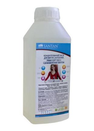 Концентрированное моющее средство для сантехники santan prima soft dez-3 с 0,55 кг