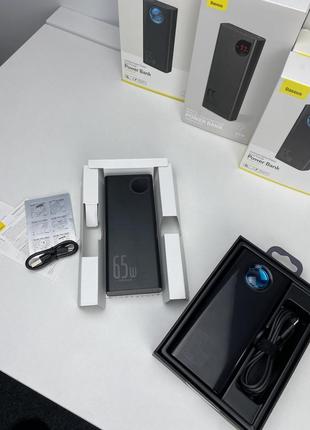 🎁 павербенк baseus 65w 20000mah adaman + подарунок3 фото