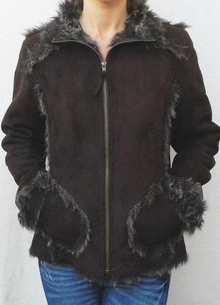 Зимняя меховая куртка искусственная дубленка1 фото
