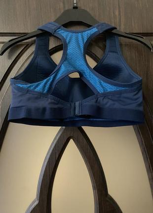 Шикарный, базовый, бюстгальтер, для спорта, темно синего цвета, без косточек, от бренда: active essentials by tchibo 🌺6 фото