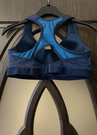 Шикарный, базовый, бюстгальтер, для спорта, темно синего цвета, без косточек, от бренда: active essentials by tchibo 🌺5 фото