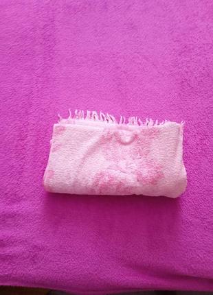 Полотенце розовое5 фото