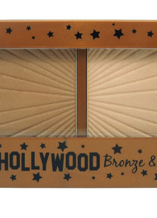 Палетка для обличчя (бронзер + хайлайтер) w7 cosmetics hollywood bronze glow duo bronzer highlighter