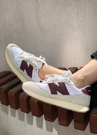 Женские кроссовки new balance 237 white bordo 36-37-38-39-40-414 фото